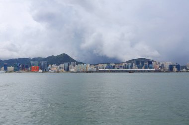 Hong Kong 'daki inşaat sahasında.