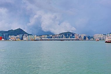 Hong Kong 'daki inşaat sahasında.