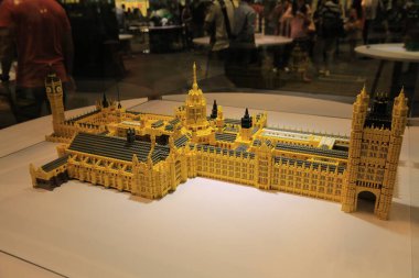 the build from LEGO blocks on display