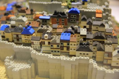 the build from LEGO blocks on display