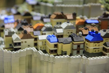 the build from LEGO blocks on display