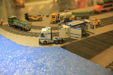 the build from LEGO blocks on display