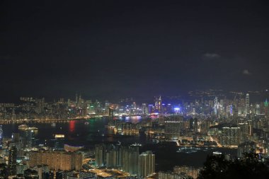 1 June 2013 Nigh view at the kowloon peak, HK City view