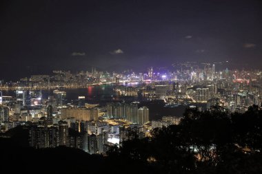 1 June 2013 Nigh view at the kowloon peak, HK City view