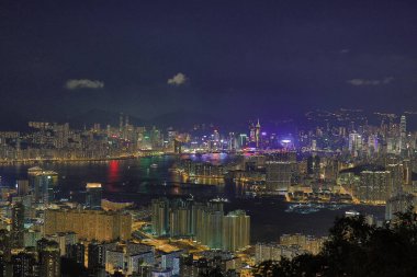 1 June 2013 Nigh view at the kowloon peak, HK City view