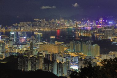 1 June 2013 Nigh view at the kowloon peak, HK City view