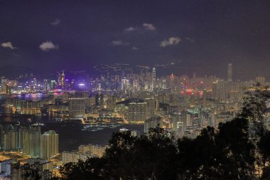1 June 2013 Nigh view at the kowloon peak, HK City view