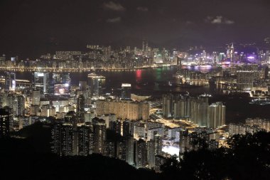 1 June 2013 Nigh view at the kowloon peak, HK City view