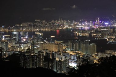 1 June 2013 Nigh view at the kowloon peak, HK City view
