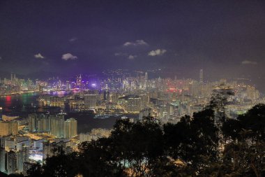 1 June 2013 Nigh view at the kowloon peak, HK City view