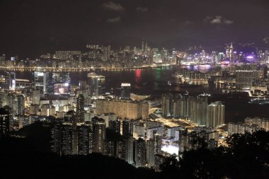 1 June 2013 Nigh view at the kowloon peak, HK City view