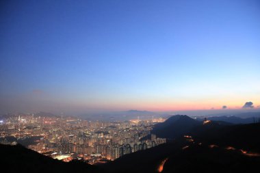 1 June 2013 Nigh view at the kowloon peak, HK City view