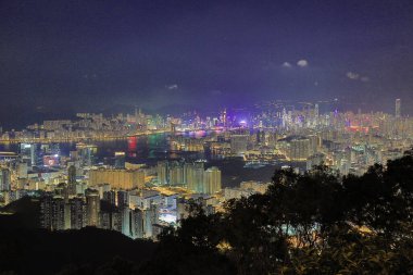 1 June 2013 Nigh view at the kowloon peak, HK City view