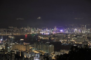 1 June 2013 Nigh view at the kowloon peak, HK City view