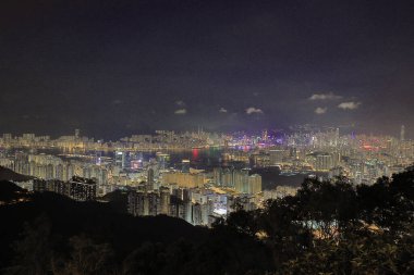 1 June 2013 Nigh view at the kowloon peak, HK City view