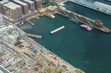 Hong Kong 'daki inşaat sahasında.