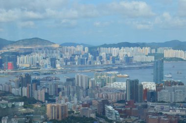 view of cityscape, Victoria Harbour, Hong Kong 6 July 2013