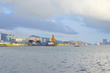 the view of the To Kwa Wan Typhoon Shelter, Ma Tau 28 July 2013