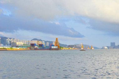 the view of the To Kwa Wan Typhoon Shelter, Ma Tau 28 July 2013