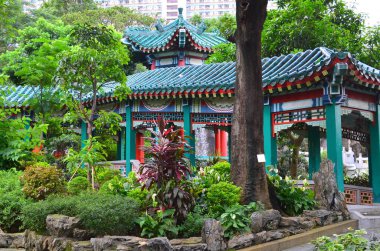 Pavilion Water Garden Reflection Wong Tai Sin Taoist Temple 28 Sept 2013