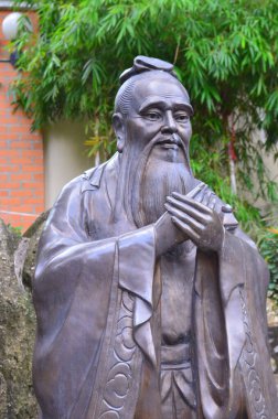 28 July 2013 Monk statue in Good Wish Garden, Wong Tai Sin