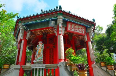 the landscape of Wong Tai Sin Temple at Kowloon 28 July 2013