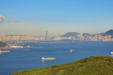 4 Aug 2013 the landscape of Ma Wan channel, hong kong