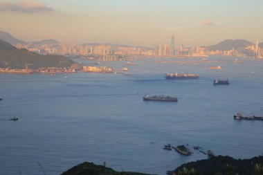 4 Aug 2013 the landscape of Ma Wan channel, hong kong