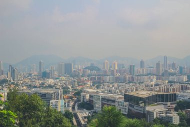 City landscape at Lung Cheung Road Lookout, Hong Kong 15 Sept 2013
