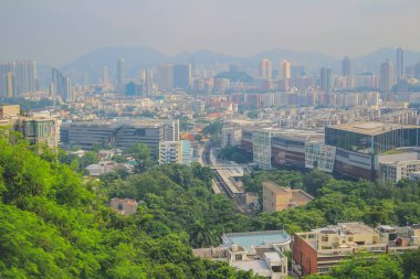 City landscape at Lung Cheung Road Lookout, Hong Kong 15 Sept 2013