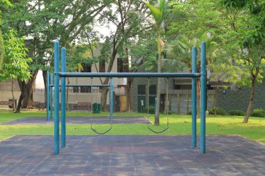 15 Sept 2013 a Colorful playground on yard in the park.