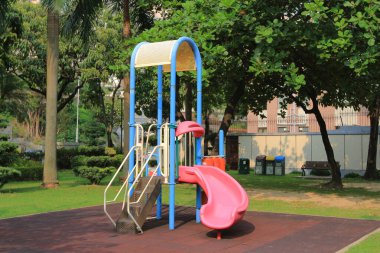 15 Sept 2013 a Colorful playground on yard in the park.