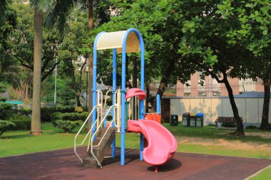15 Sept 2013 a Colorful playground on yard in the park.