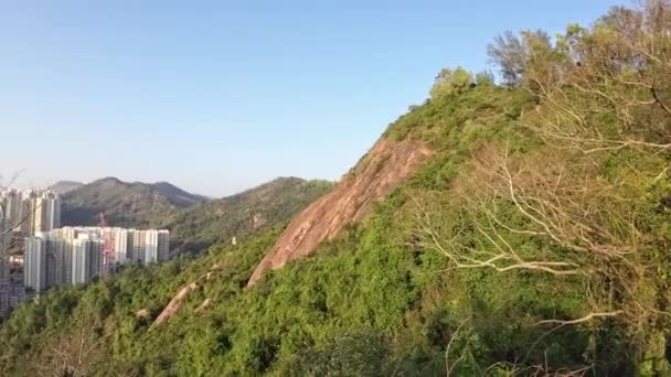 Вид Літака Gough Battery Devils Peak Hong Kong Лютого 2023 — стокове відео