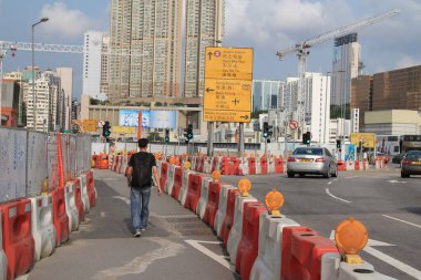 under construction , the building site at hong kong 1 Sept 2013