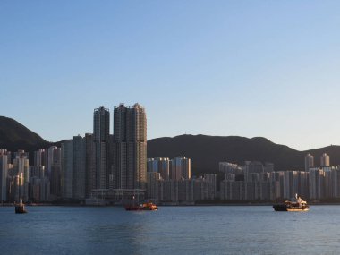 2013 Aug 5 Hong Kong , Victoria harbour at the sunset