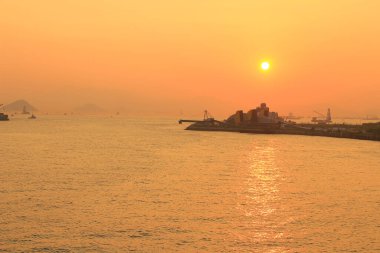 a Kowloon Ventilation Building, the sunset view 7 Sept 2013