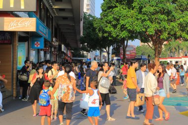 Salisbury Road in Tsim Sha Tsui, Hong Kong 7 Sept 2013