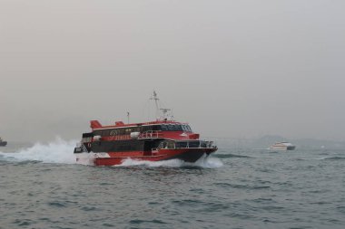 the Fast ferry boat going to Hong Kong 28 Dec 2013