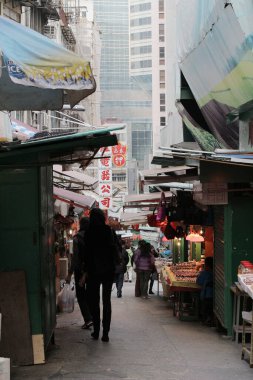 the Gage Street outdoor wet market , hk 28 Dec 2013