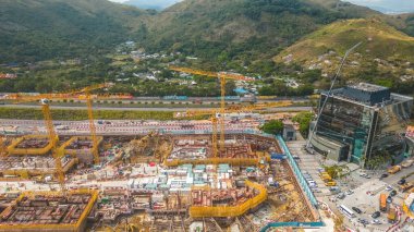 a site of Grand Mayfair, under construction, Feb 18 2023