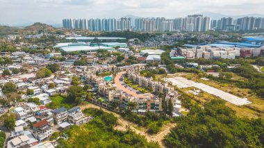Squatter housing in Lau Fau Shan, hong kong, Feb 18 2023
