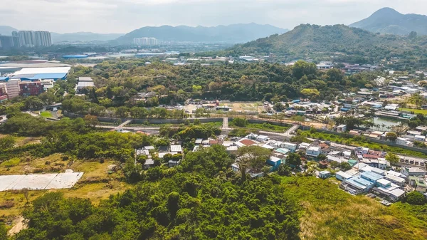 Squatter housing in Lau Fau Shan, hong kong, Feb 18 2023