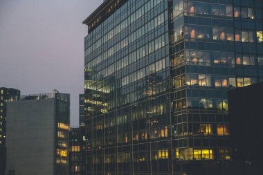 15 April 2013 a Modern office with skyscrapers and infrastructures