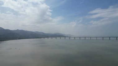 Manzara Deep Bay, Lau Fau Shan, Hong Kong, 18 Şubat 2023