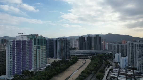 Residential Buildings Long Ping Hong Kong February 2023 — Stock Video