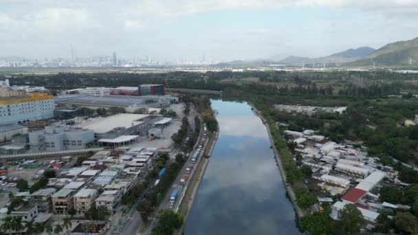 Shan Pui River Nam Sang Wai Hong Kong Feb 2023 — Video Stock
