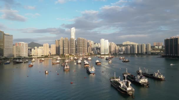 Landscape Rambler Channel Hong Kong Feb 2023 — Stok Video