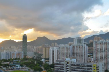 the cityscape of residential Area at kwun tong district, hk 3 July 2013