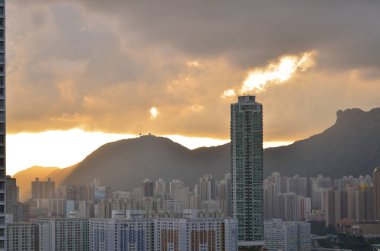 the cityscape of residential Area at kwun tong district, hk 3 July 2013